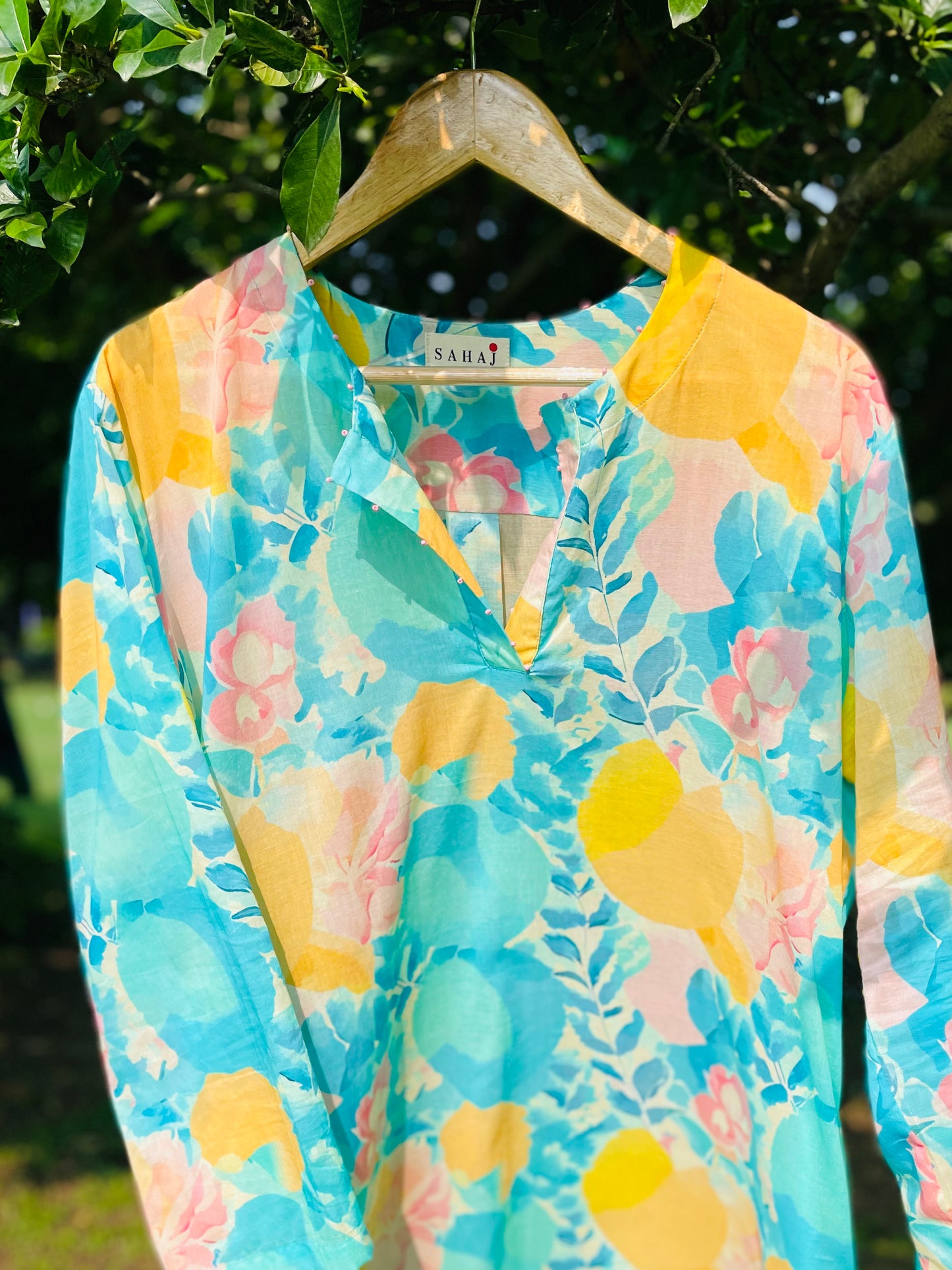 Ocean Bloom — Kurta & Pant Set