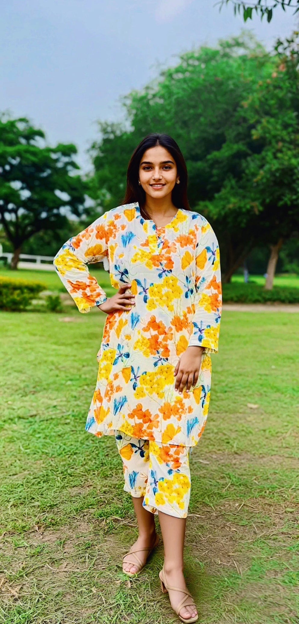 Bloomlight Breeze- Kurta & Pant Set