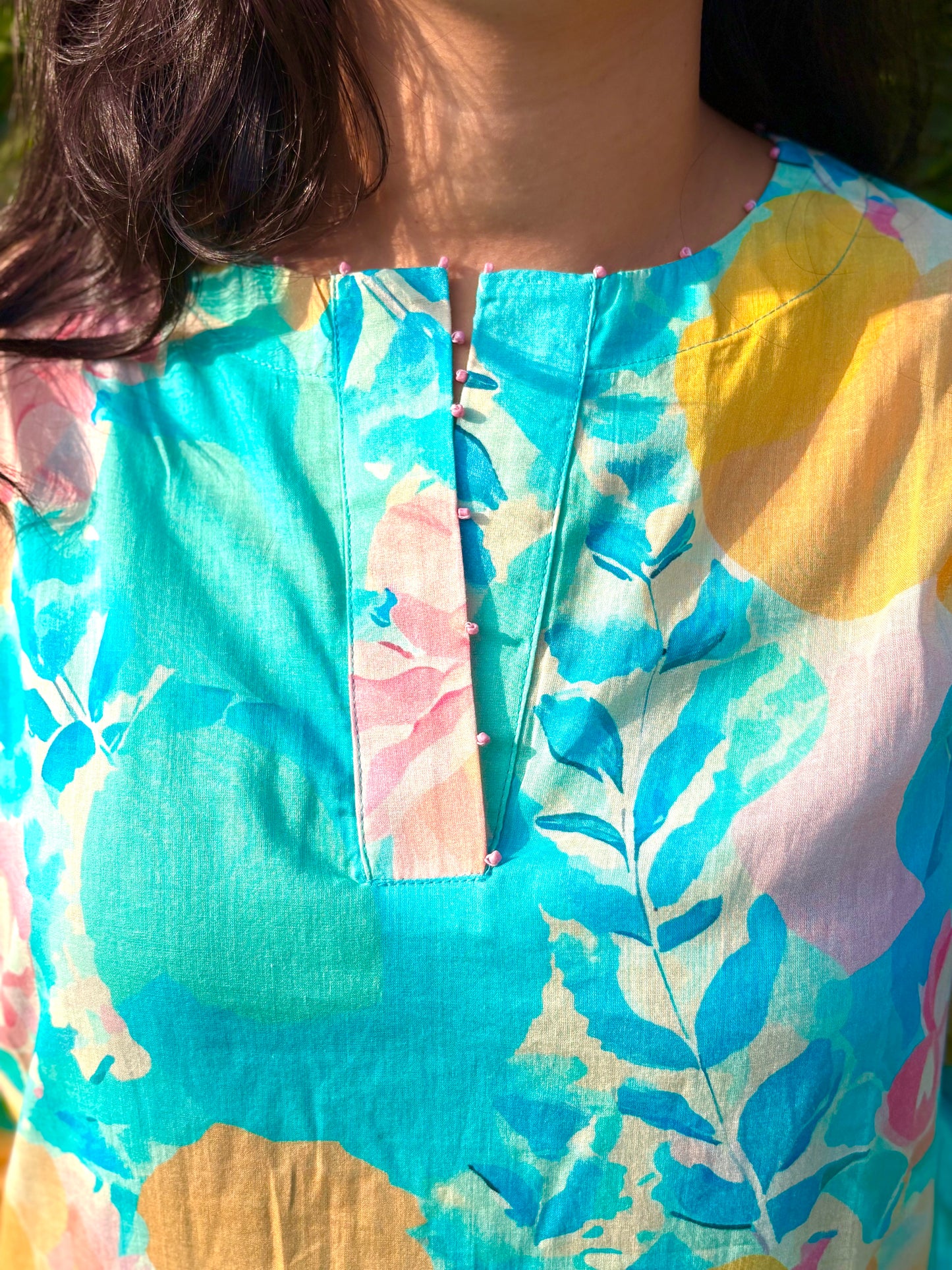 Ocean Bloom — Kurta & Pant Set