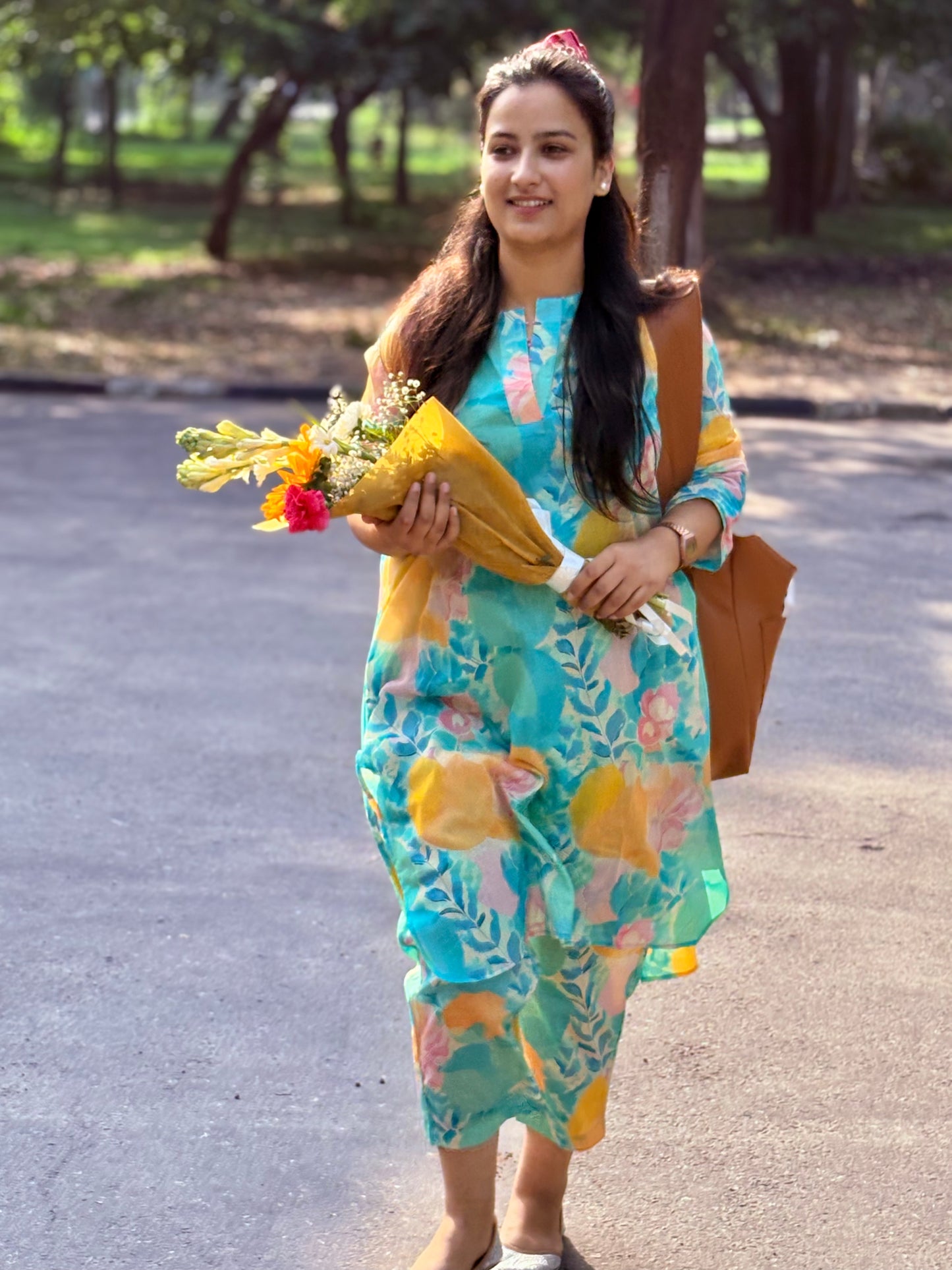 Ocean Bloom — Kurta & Pant Set