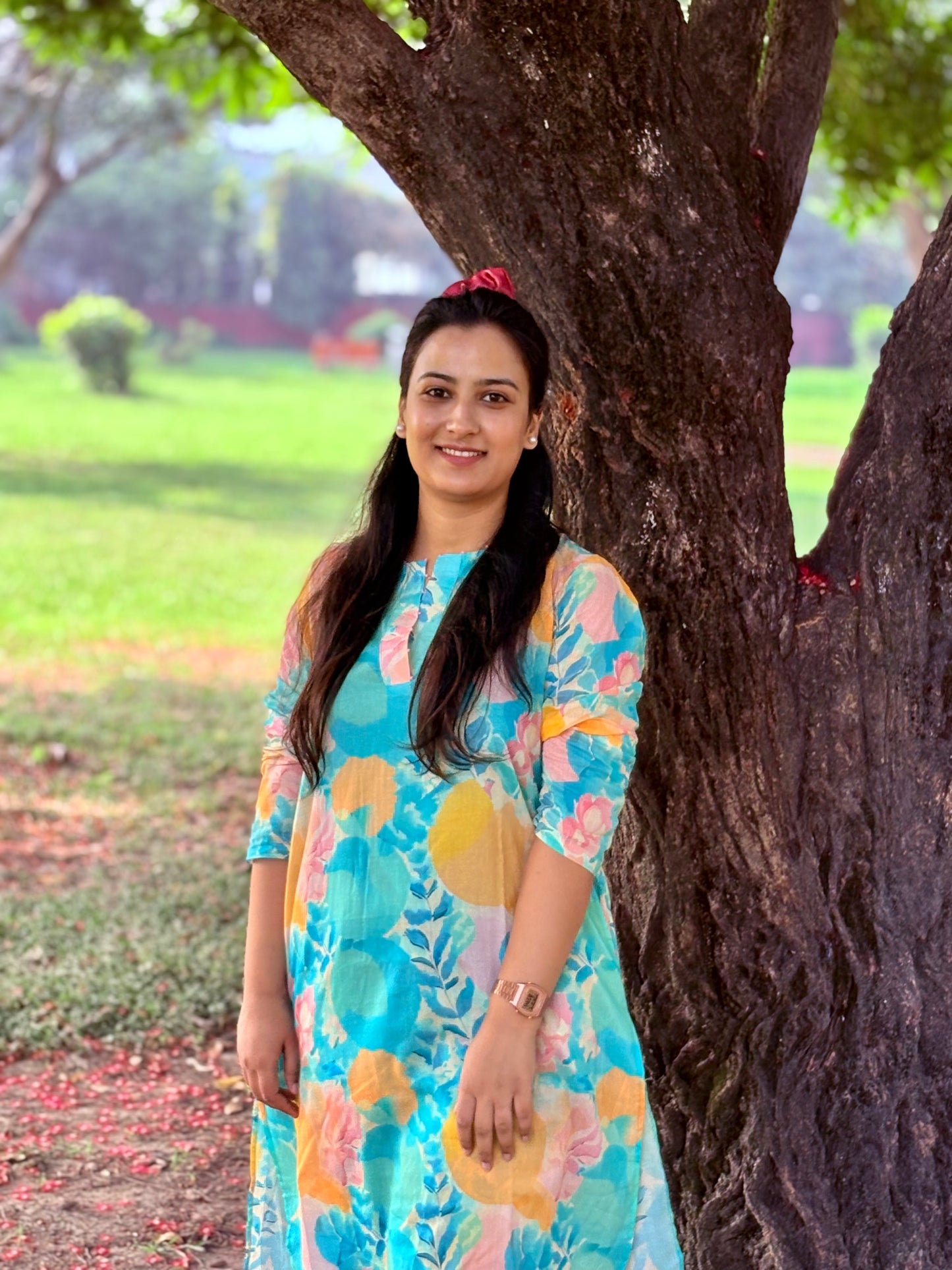 Ocean Bloom — Kurta & Pant Set