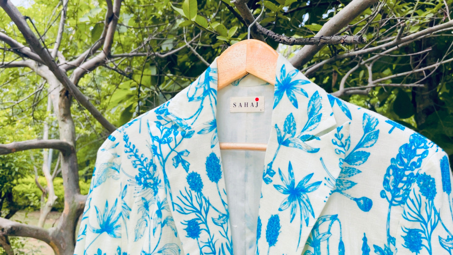 Toile De Jouy Blazer- BLUE
